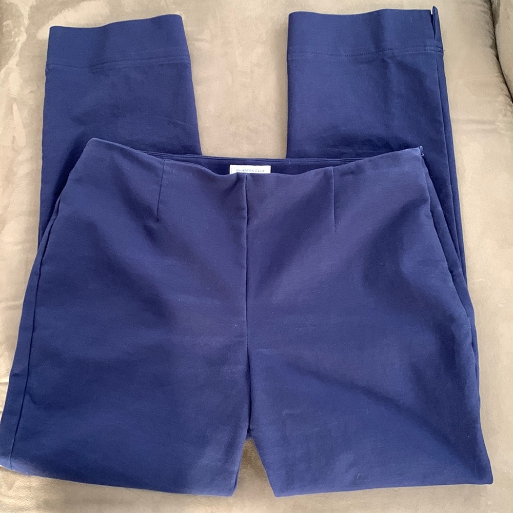 Charter Club dark blue cotton pants, size 10. In very good used condition.